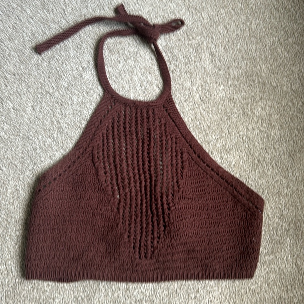 🔥🤎 Garage Brown knit halter top